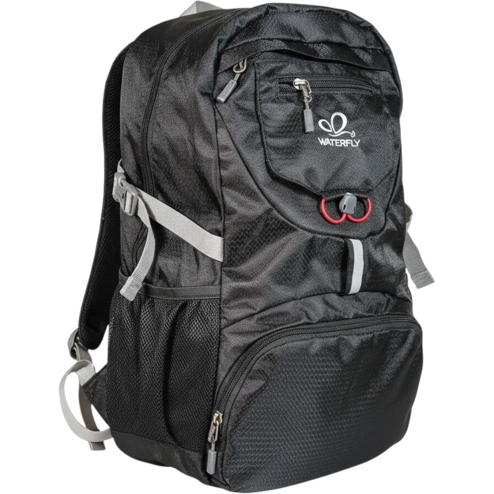 Waterfly Backpack Large Black Ripstop Hiking Sports Bag Travel Bag 2024 Modern